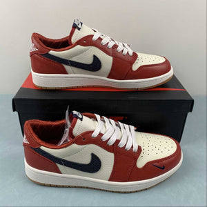 Air Jordan 1 Low OG Shattered Backboard Custom Edition Red White Black DZ0790-100