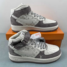Cargar imagen en el visor de la galería, Air Force 1 07 Mid LV Off White Grey Brown DQ7688-300
