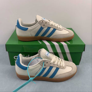 Adidas SAMBA OG Sporty and Rich Cream White Blue Rush Gum IE7096