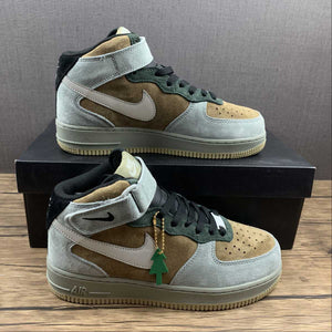 Air Force 1 07 Mid Dark Grey Green Brown Reflective Silver CQ5059-103