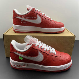 Louis Vuitton x Air Force 1 Red Embossing LS0232