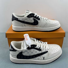 Cargar imagen en el visor de la galería, Fragment Design x Travis Scott x Air Jordan 1 Low OG SP LV White Black Black LX1988-600
