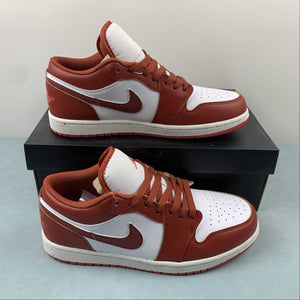 Air Jordan 1 Low Dune Red White Lobster Sail Vachetta Tan FJ3459-160