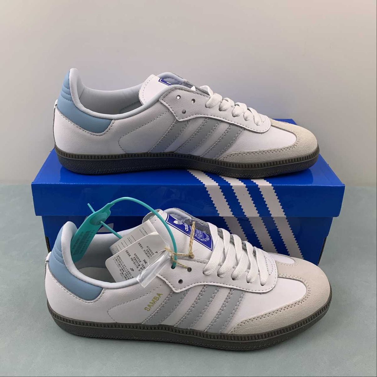 Adidas Samba OG Core White Halo Blue Gum ID2055 – juanma-shop