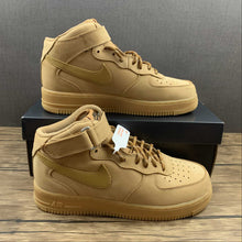 Cargar imagen en el visor de la galería, Air Force 1 07 Mid Wheat Flax Gum Light Brown DJ9158-200
