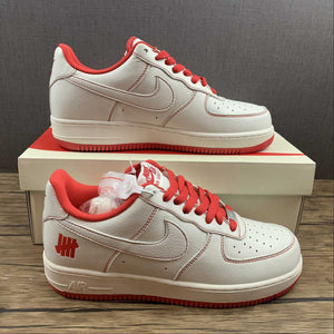 Undefeated x Air Force 1 Low Beige Red White UN1315-801