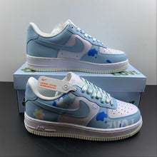 Cargar imagen en el visor de la galería, Air Force 1 07 Low White Blue Flowers CW2288-661
