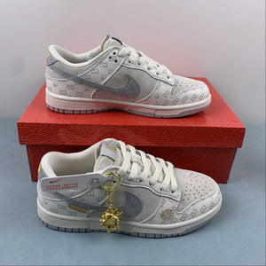 Gucci x SB Dunk Low Off White Gray Gold FC1688-159