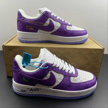 Cargar imagen en el visor de la galería, Louis Vuitton x Air Force 1 White Purple 3308-7
