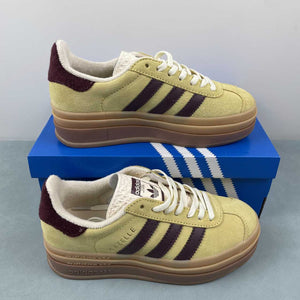 Adidas Gazelle Bold Almost Yellow Maroon Wonder White IF5937