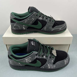 There Skateboards x SB Dunk Low Black Gorge Green White HF7743-001