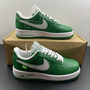 Louis Vuitton x Air Force 1 Green Embossing MS0232
