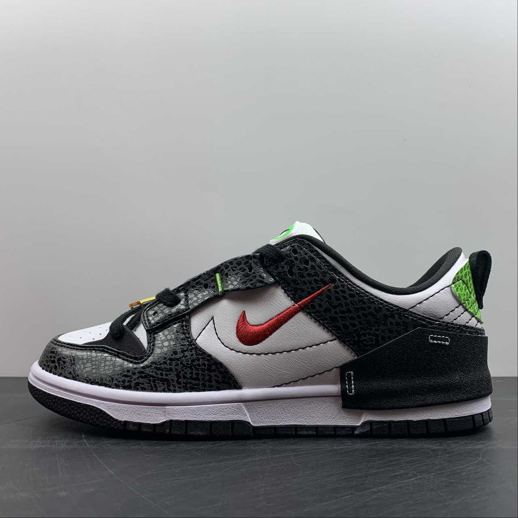 SB Dunk Low Disrupt 2 Just Do It Snakeskin Black White DV1490-161