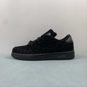 Off-White x Travis Scott x LV x Air Jordan 1 Low Black MS0232