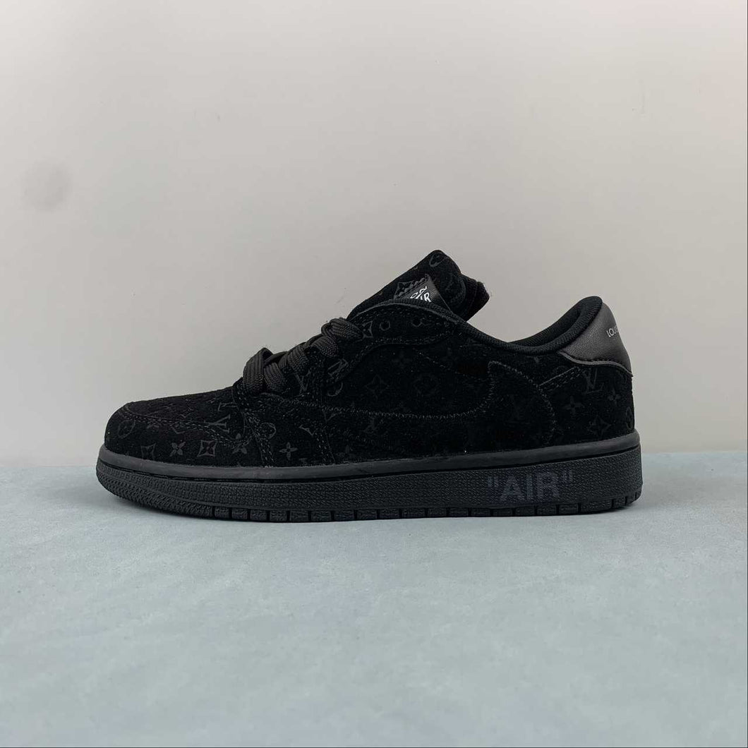 Off-White x Travis Scott x LV x Air Jordan 1 Low Black MS0232