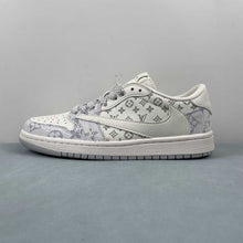 Cargar imagen en el visor de la galería, Fragment Design x Travis Scott x Air Jordan 1 Low OG SP Off White Blue Gray SJ2068-007
