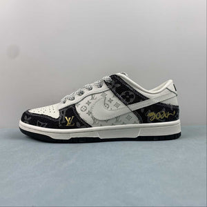 LV x SB Dunk Low 2024 White Black Gold FC1688-163