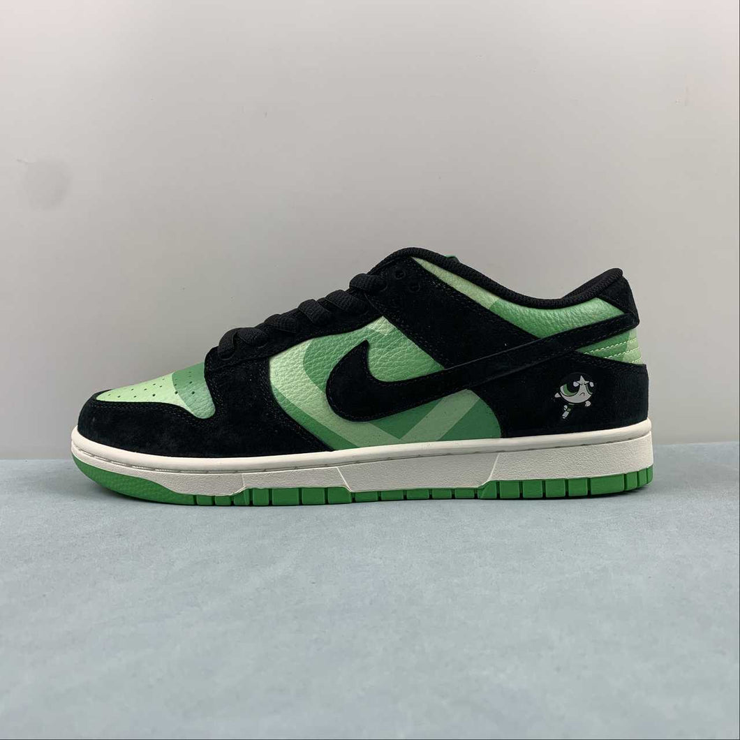 The Powerpuff Girls x SB Dunk Low Black Green White GP5532-062