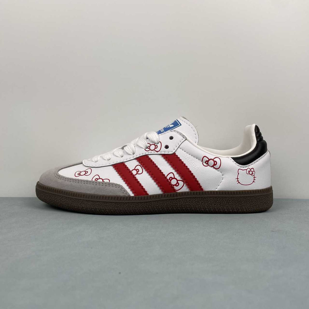 Adidas Samba Vegan Hello Kitty White Grey with Red Print B75806