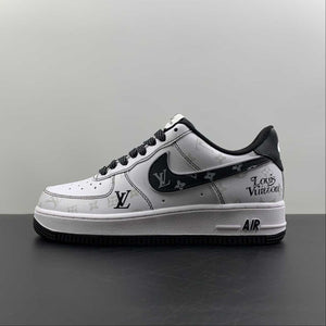 LV x Air Force 1 07 Low White Black Metallic Silver BS8805-602
