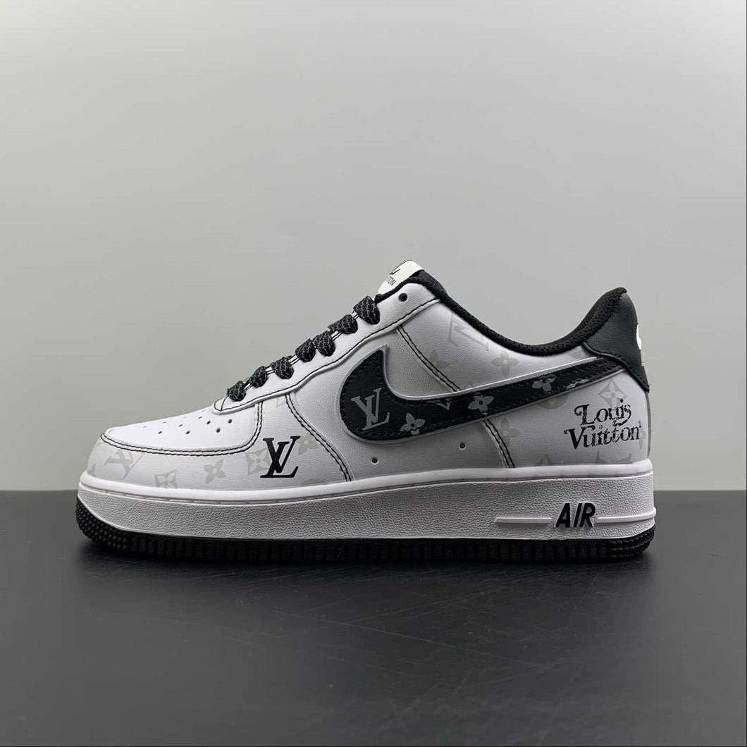 LV x Air Force 1 07 Low White Black Metallic Silver BS8805-602