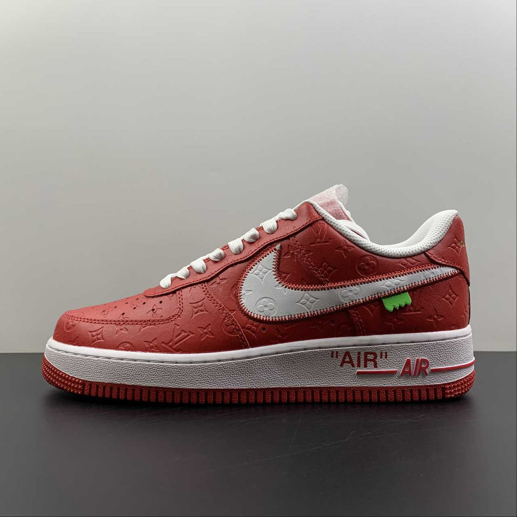 Louis Vuitton x Air Force 1 Red Embossing LS0232