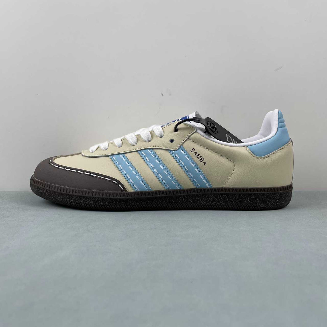 Adidas Samba OG Yellow Blue Brown  IG1024