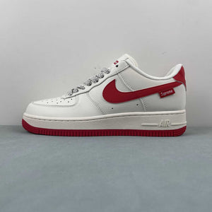 Supreme x Air Force 1 07 Low White Red HD1968-026
