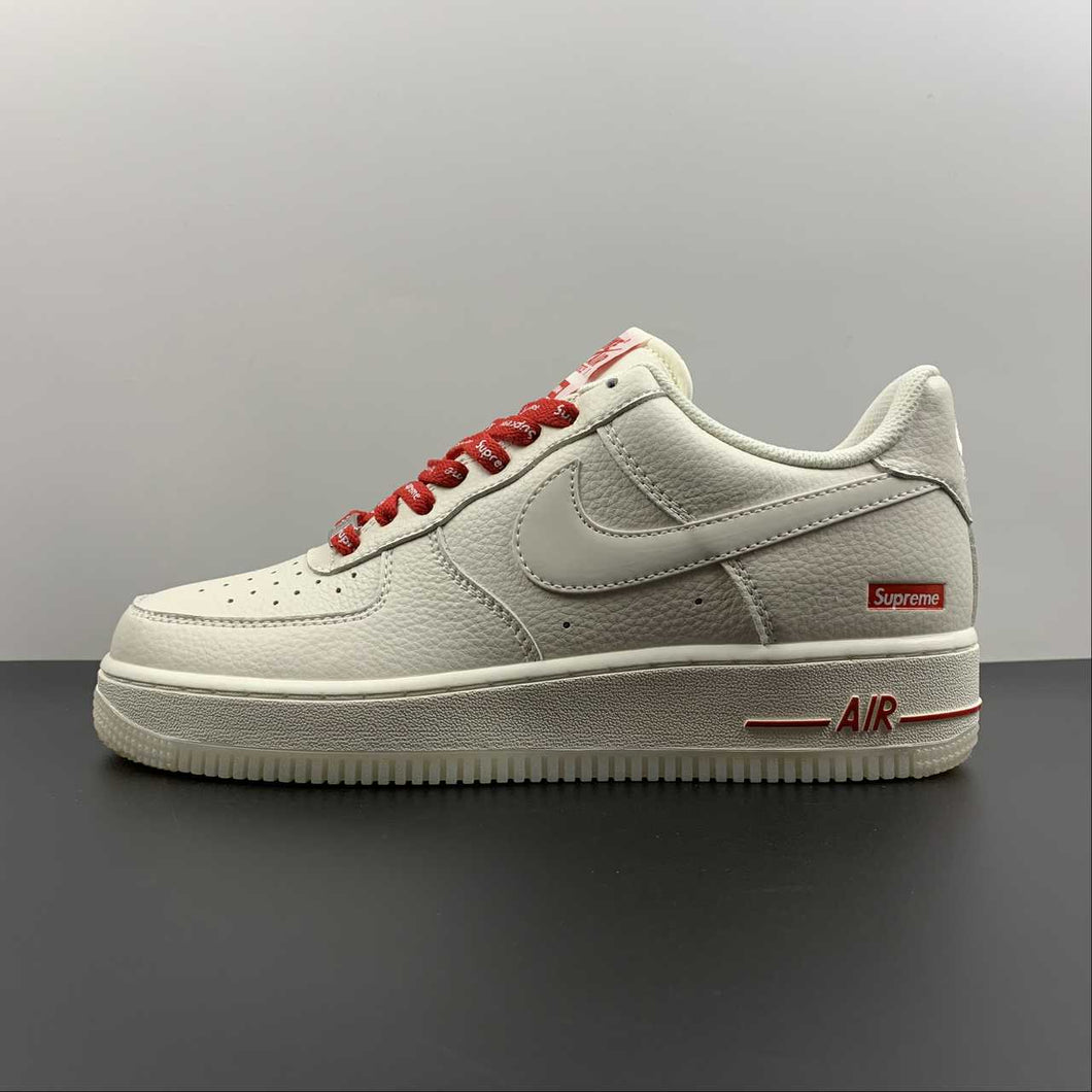 Supreme x Air Force 1 07 Low Beige Red SU0220-001