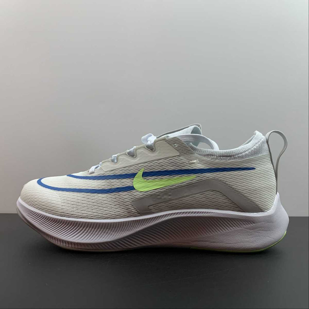 Zoom Fly 4 Summit White imperial Blue-Lime Glow CT2392-100