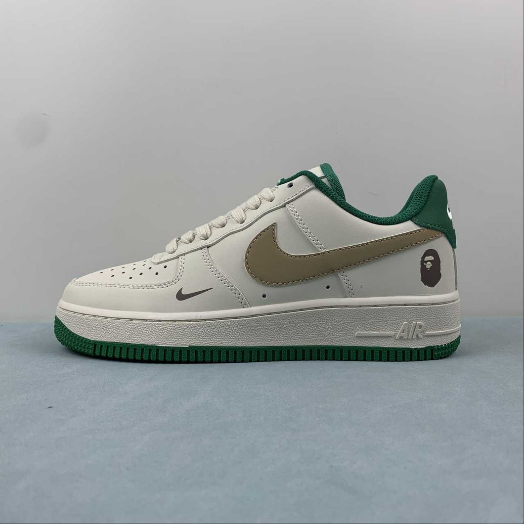 Air Force 1 07 Low BAPE Beige Green Yellow HX123-007