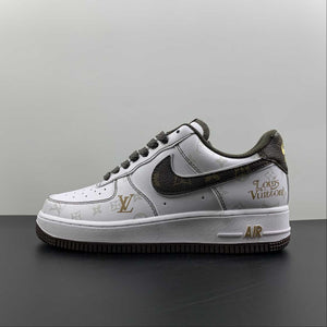 LV x Air Force 1 07 Low White Brown Metallic Gold BS8805-601