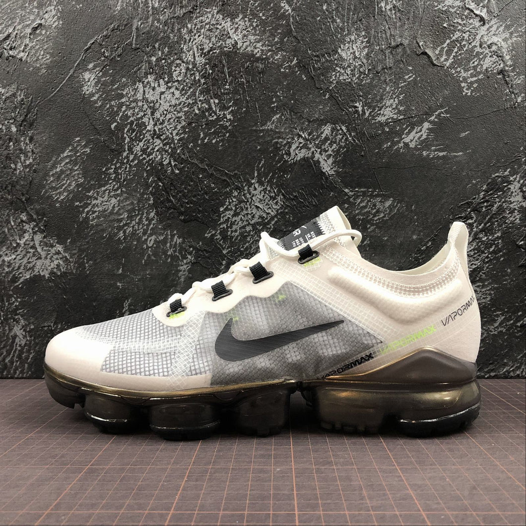 Air VaporMax 2019 White Dark Grey Platinum Tint Lime Blast AT6810-100