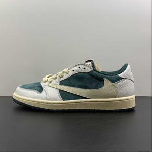 Travis Scott x Air Jordan 1 Low OG Dark Green White Red CQ4277-993