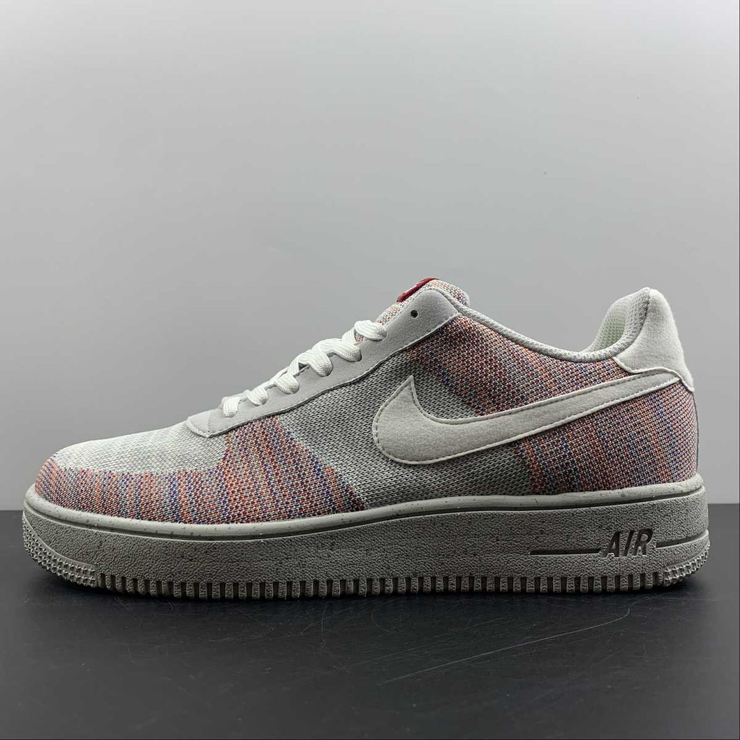 Air Force 1 Low Crater Wolf Gray Pure Platinum Gym Red DC4831-002