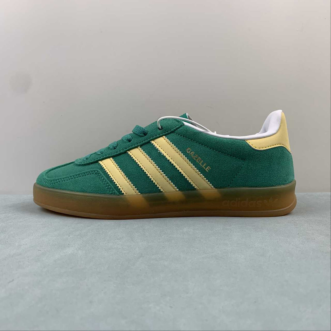 Adidas Gazelle Indoor Semi Court Green Almost Yellow Gum IH7500