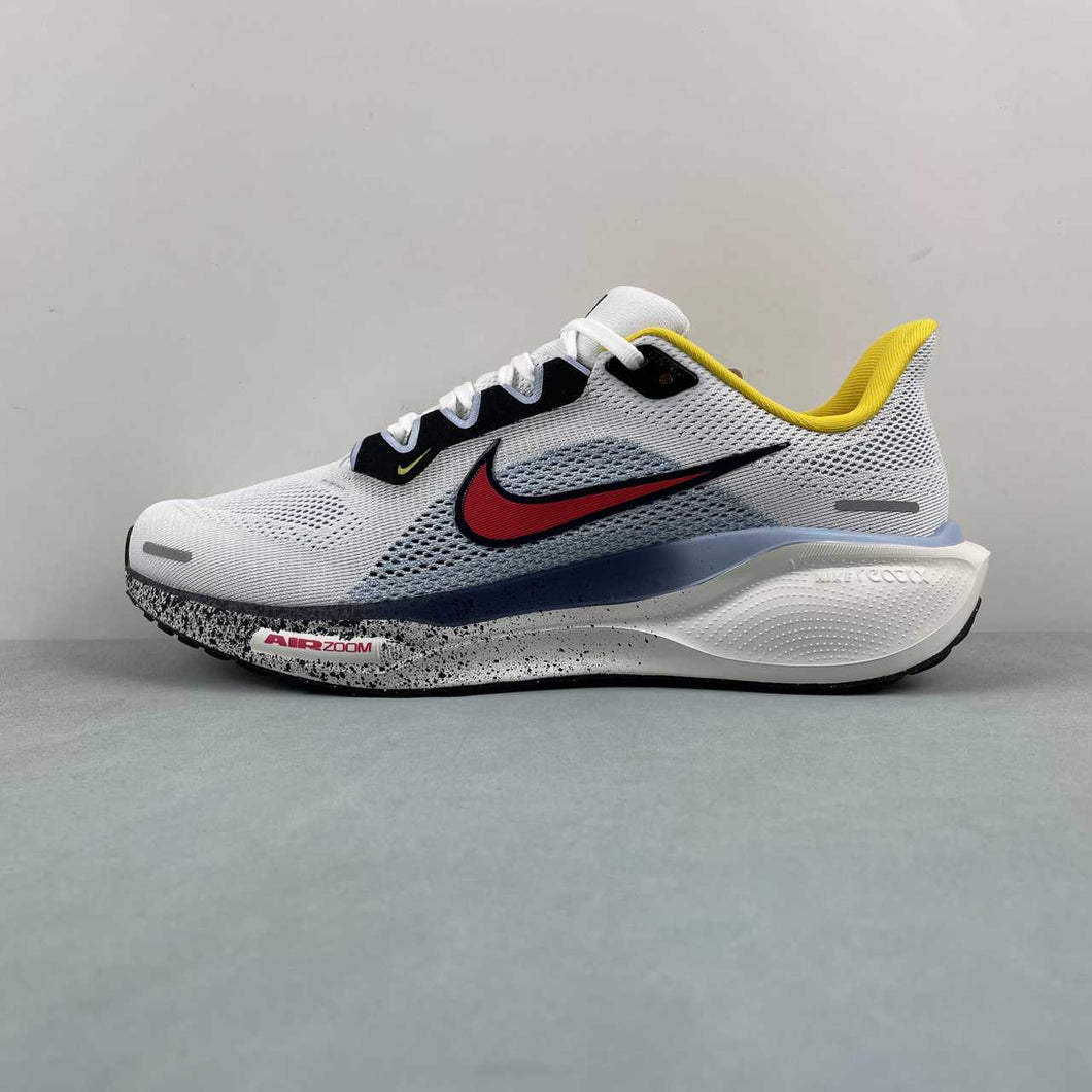 Air Zoom Pegasus 41 White Psychic Blue Speed Yellow Speed Red HJ9068-100