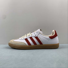 Cargar imagen en el visor de la galería, Adidas SAMBA OG Sporty and Rich Cloud White Collegiate Burgundy IF5660
