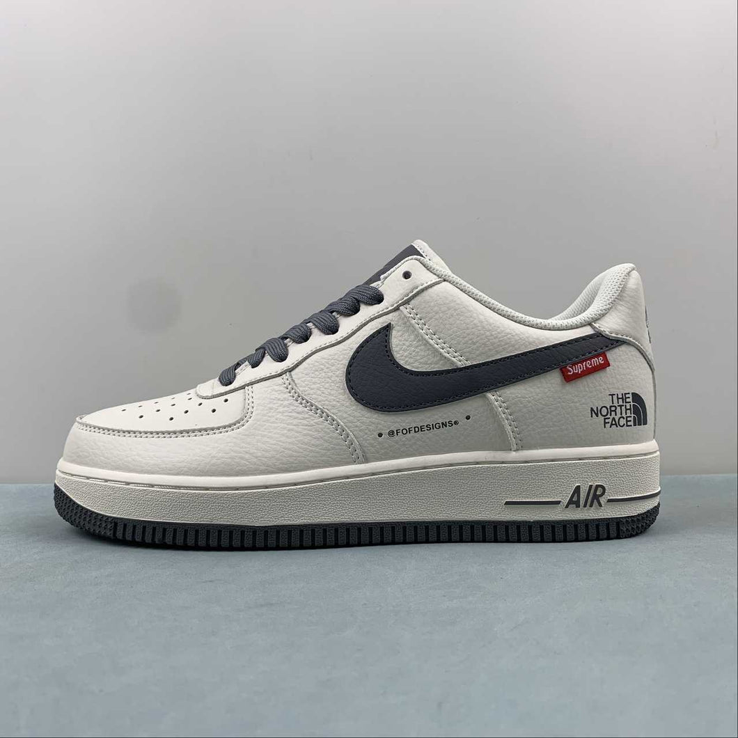 Supreme x The North Face x Air Force 1 07 Low Dark Gray Off White SU2305-008
