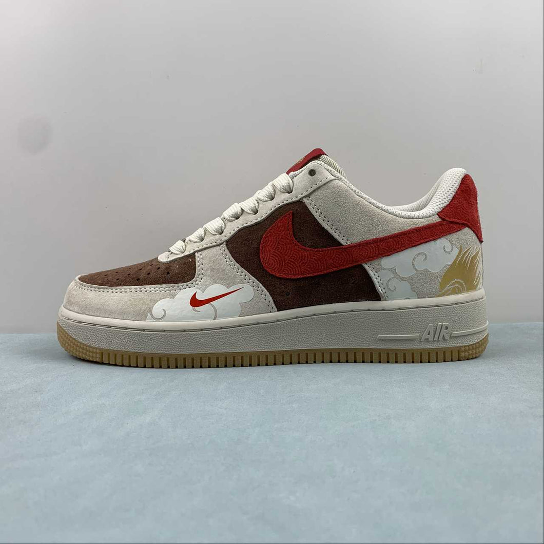 Air Force 1 07 Low Dragon Brown Red Metallic Gold LN6239-840