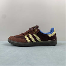 Cargar imagen en el visor de la galería, Wales Bonner x Adidas Samba Nylon Fox Brown Sandy Beige Lucky Blue IE0579
