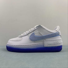 Cargar imagen en el visor de la galería, Air Force 1 Shadow Chenille Swoosh White Blue Tint FJ4567-100
