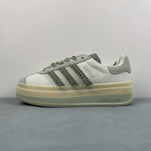 Cargar imagen en el visor de la galería, Adidas Gazelle Bold Cream White Halo Green Orbit Gray JR8373
