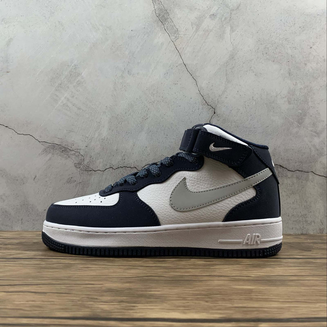 Air Force 1 07 Mid Navy White Gray Blue AQ2263-115