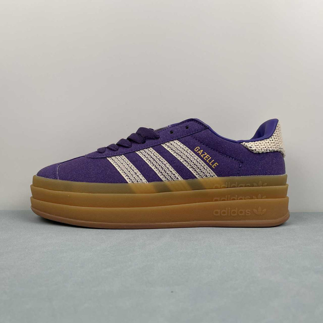 Adidas Gazelle Bold Collegiate Purple Wonder White Gold Metallic JS3359