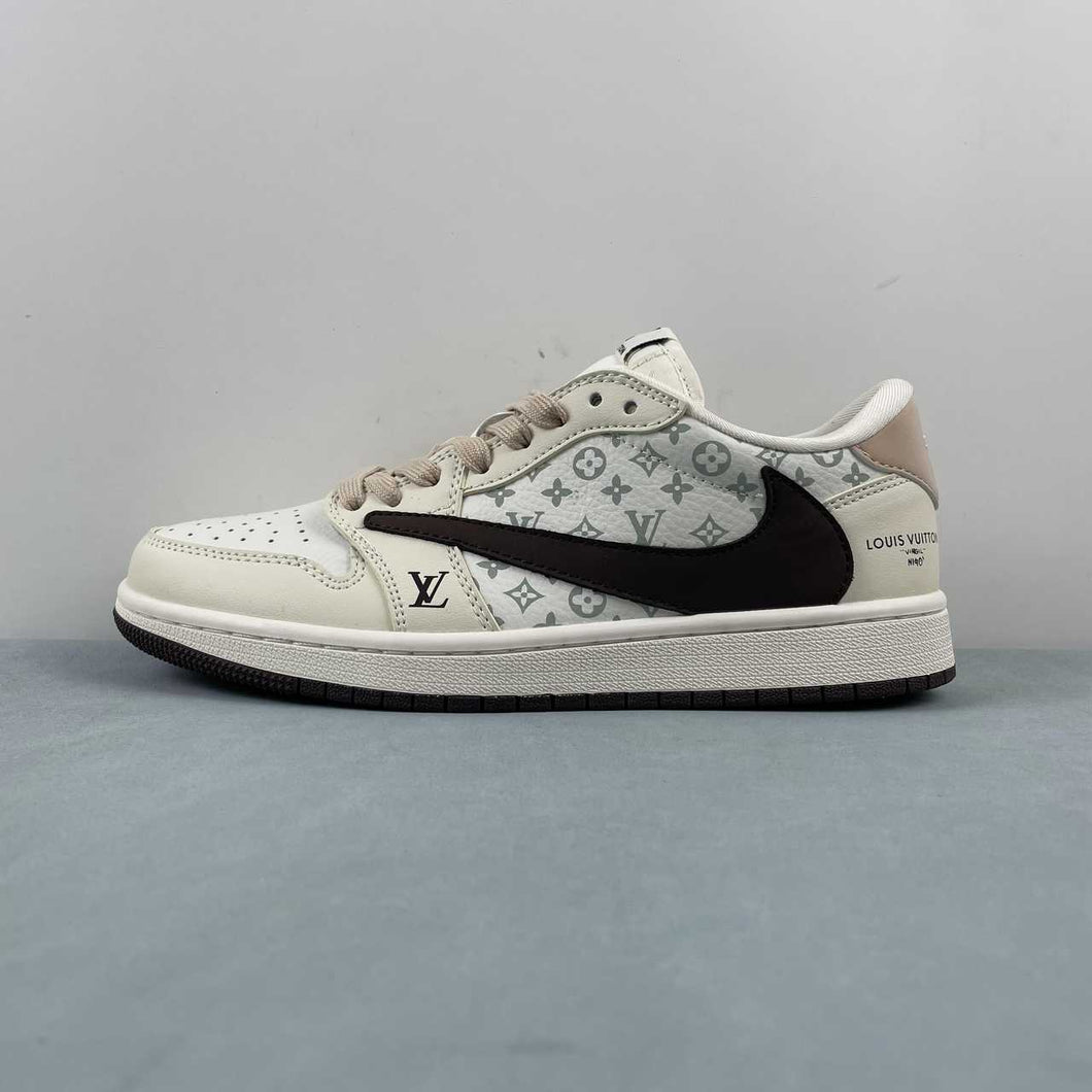 Fragment Design x Travis Scott x Air Jordan 1 Low OG SP LV Off White Beige Black LI5188-006