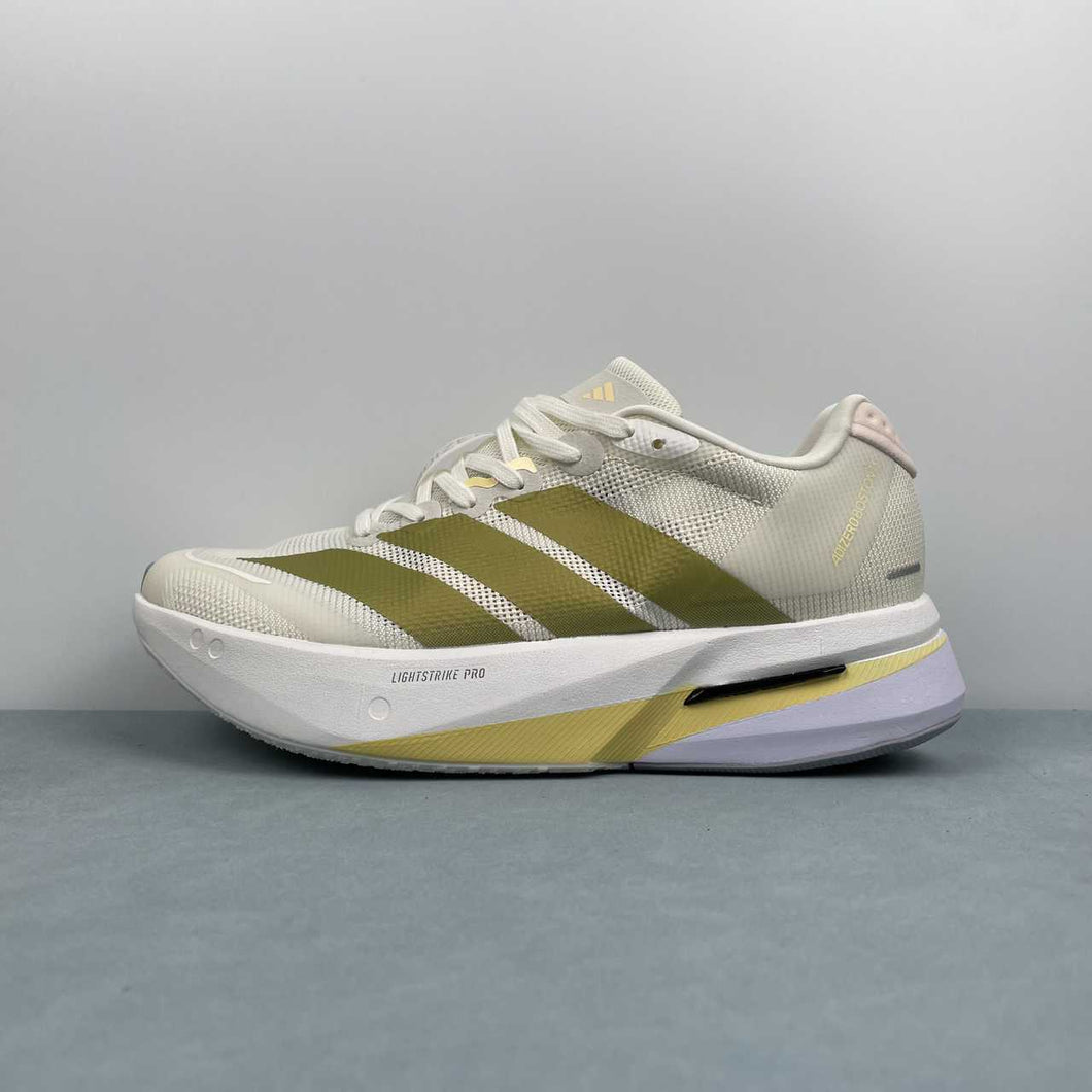 Adizero Boston 13 Chalk White Gold Metallic Orange Tint JS4952