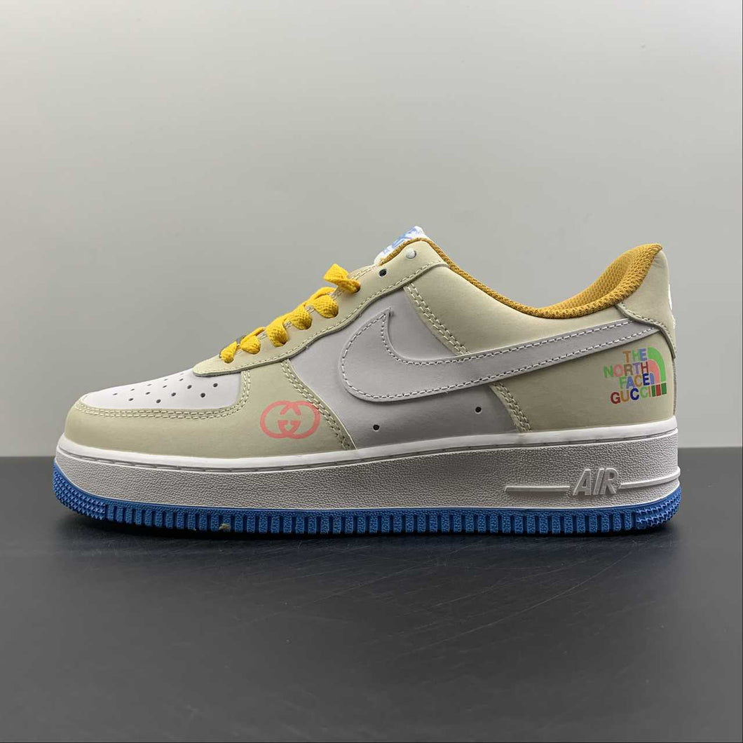 Air Force 1 07 Low North Face Gucci White Beige Yellow Blue 315122-011