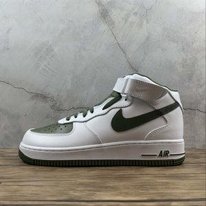 Air Force 1 07 Mid Retro White Dark Green 554724-088