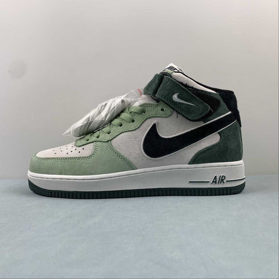 Air Force 1 07 Mid Light Green Black White CG9908-103